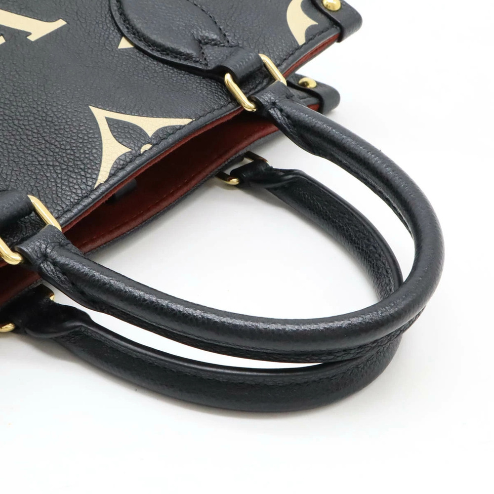 LOUIS VUITTON Monogram Empreinte OnTheGo Handbag Shoulder Bicolor Black Beige - Picture 5 of 6